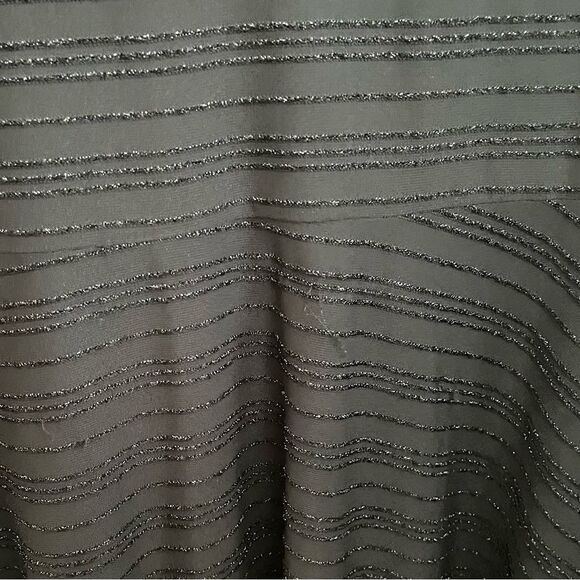 Sangria Sparkle Black Beaded Fit n' Flare Cocktail Dress Women size 10 - Picture 5 of 9